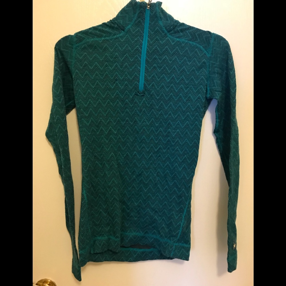 Smart wool Green Zip Up